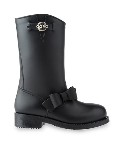 Go for goth: Rubber black boots by Red Valentino