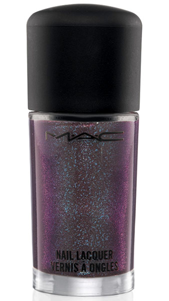 Go for goth: Pearlescent dark purple nail polish in Formidable by Mac