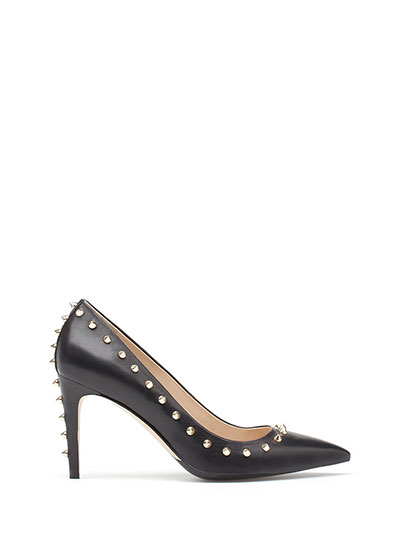 Go for goth: Studded black high heel court shoes by Uterqüe