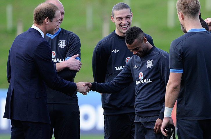 St Georges: Prince William with Ashley Cole