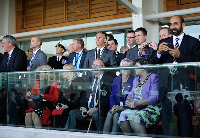 St Georges: Some members of the FA watch the England squad train