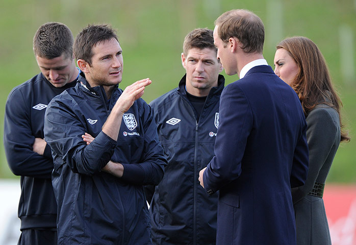 St Georges: Prince William talks with Frank Lampard