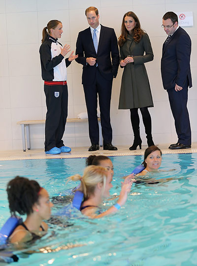 St Georges: Royals in the hydrotherapy suite