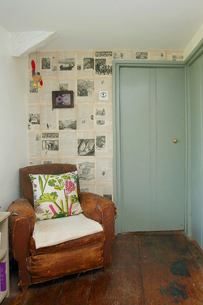 Homes: Recycled: leather armchair