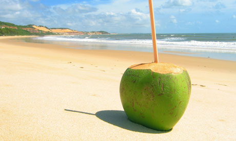 A green coconut