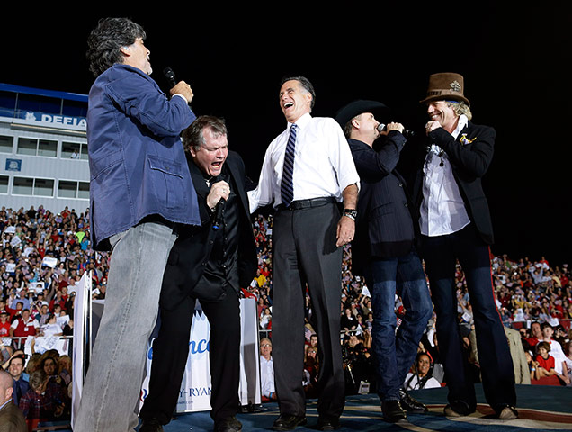 Rock and politics: Mitt Romney, Randy Owen, Meat Loaf, John Rich, Big Kenny