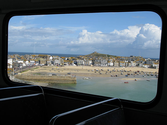 Your Pictures: Alight: View of St Ives taken through a bus window