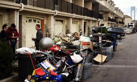 The cleanup begins in South Beach, Staten Island, after Sandy 