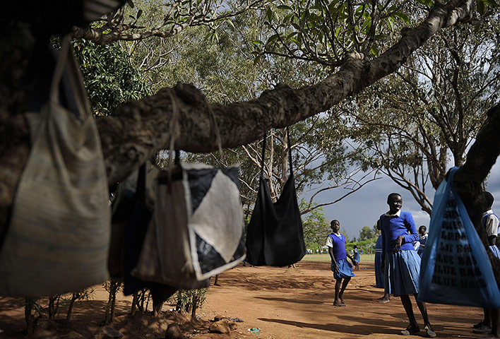 20 Photos: Students stand outside their classes at the Obama-Kogelo primary school
