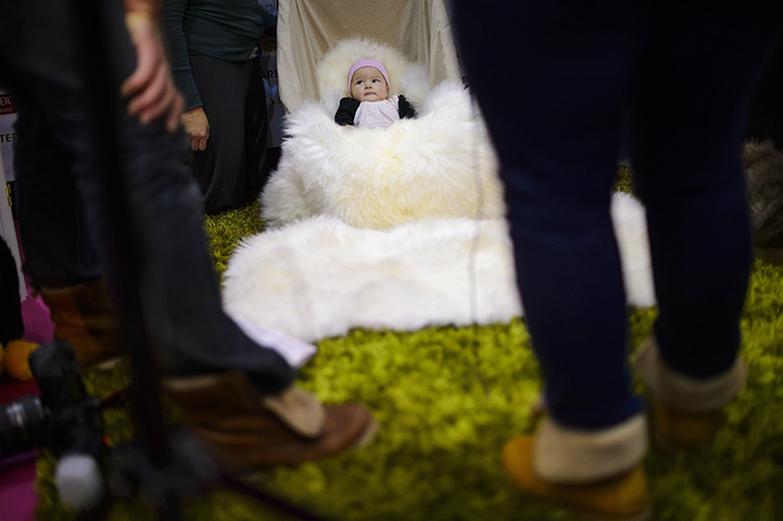 24 hours: Geneva, Switzerland: A baby during a casting for Babybook magazine