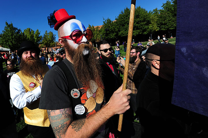 Moustache competition: Contestants arrive for the start of the championships