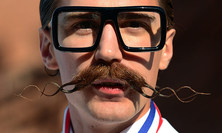 Moustache competition: Daniel Lawlor from Los Angeles