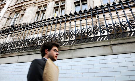 A civil servant going to work in Whitehall