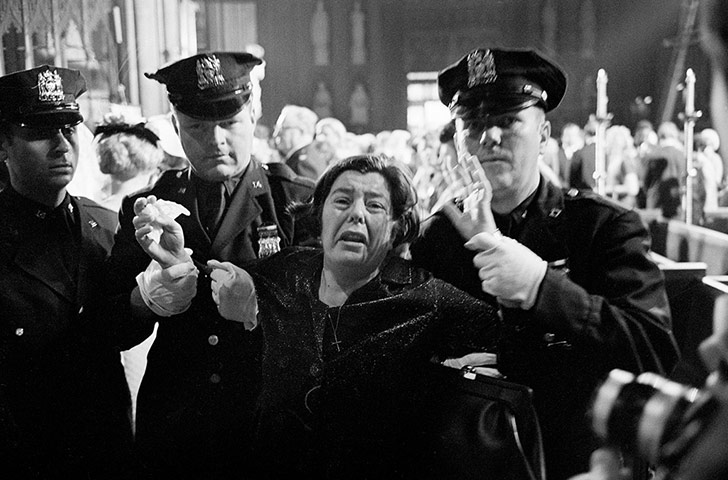 Robert F Kennedy: An inconsolable woman at the viewing of Robert F Kenndy's coffin