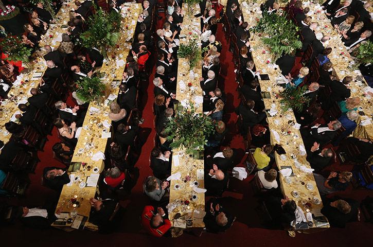 24 hours in pictures: Tables at he Lord Mayor's Banquet
