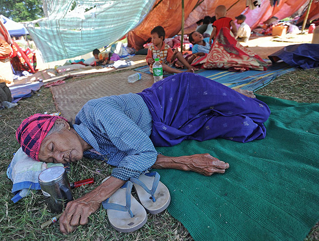 24 hours in pictures: A victim of the recent earthquake 
