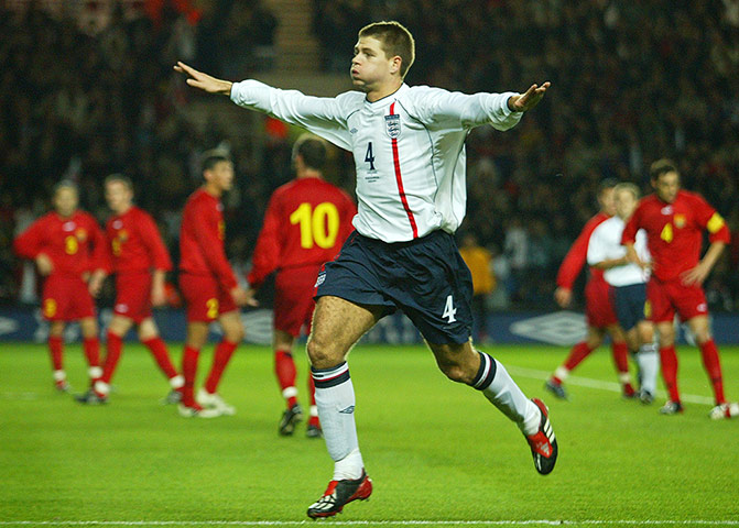 gerrard: 2002 Steven Gerrard of England