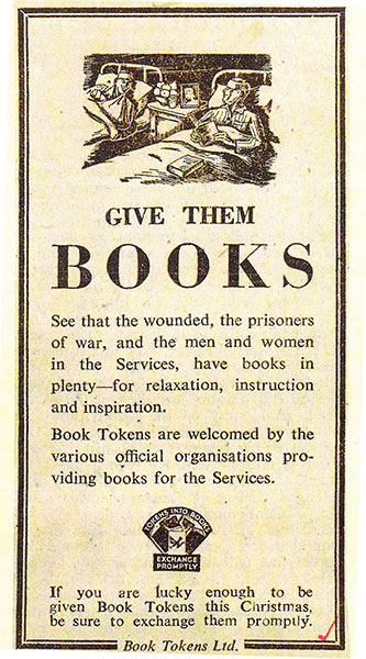 Book Token Designs: National Book Token Advert, 1944