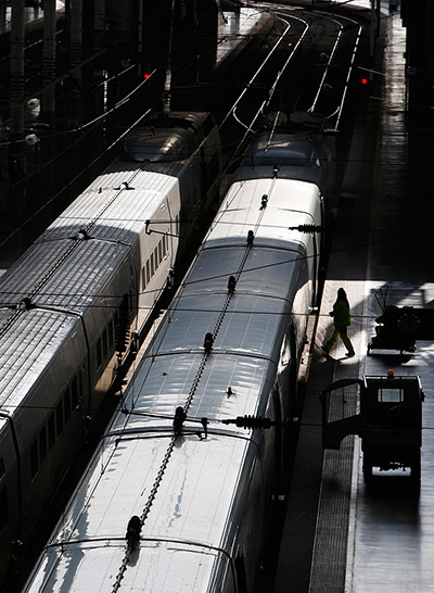 24 hours in pictures: A high-speed train at Madrid's Atocha station