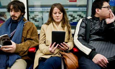kindle reading on the underground