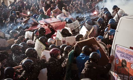 A transnational general strike rocked Portugal, Italy, Greece and Spain on November 14