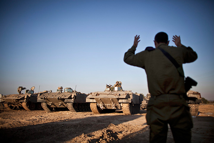 Strikes update: Israeli APCs get instructions before leaving a base