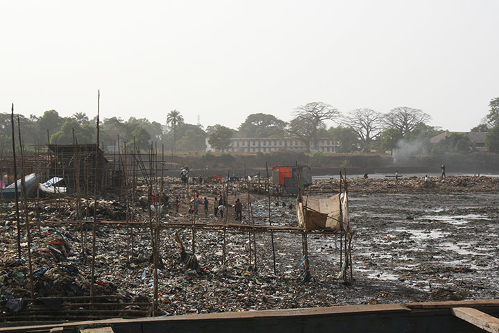 World Toilet Day: A common latrine in Kroo Bay Slum in Sierra Leone's capital Freetown