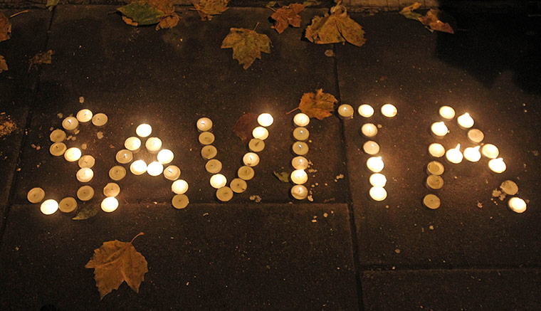 Ireland abortion row: Candles are left in tribute outside Leinster House