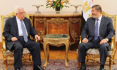 Mohamed Mursi and Mahmoud Abbas