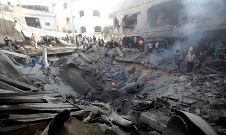 Aftermath of Israeli Airstrikes in Gaza