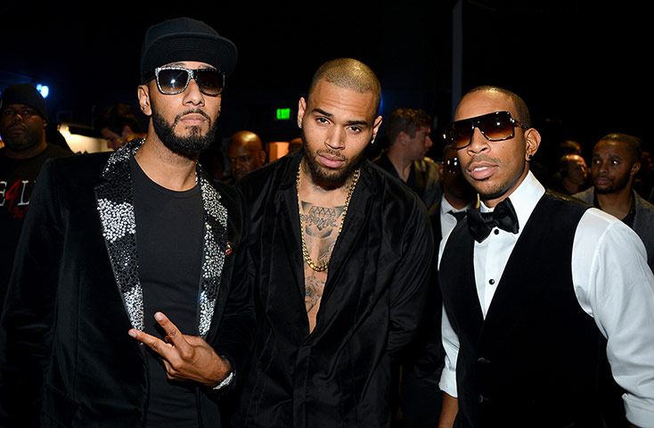 American Music Awards: Swizz Beatz, Chris Brown and Ludacris at the American Music Awards