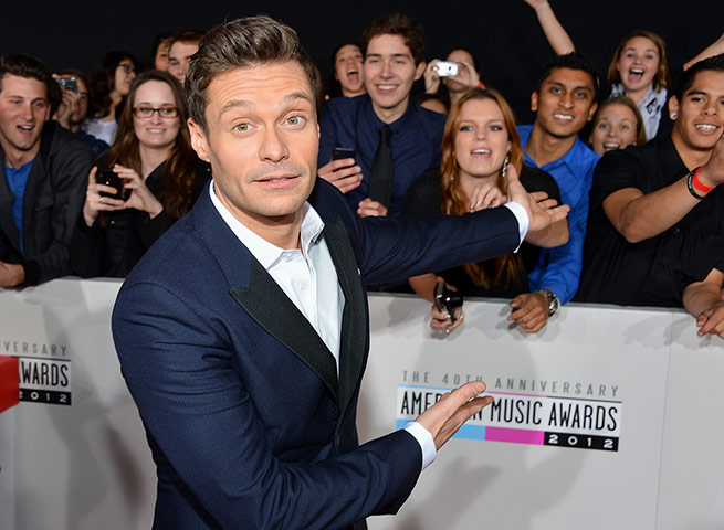 American Music Awards: Presenter Ryan Seacrest arrives at the American Music Awards