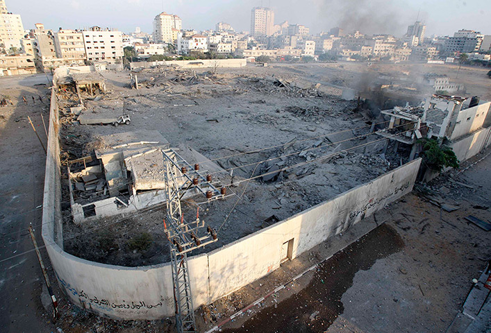 Gaza conflict: The rubble of a destroyed Hamas compound 