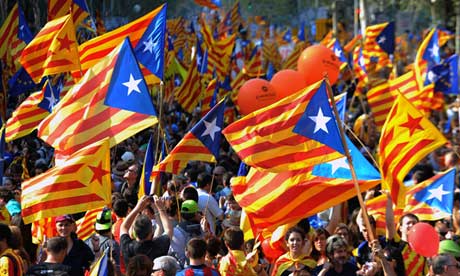 Supporters of independence for Catalonia