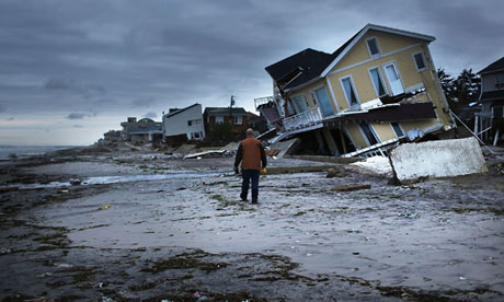 House collapsed on beach