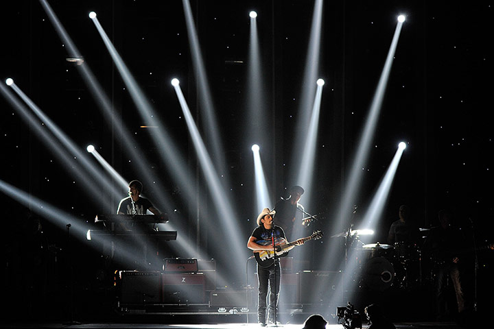CMA: Co-host Brad Paisley performs during the show