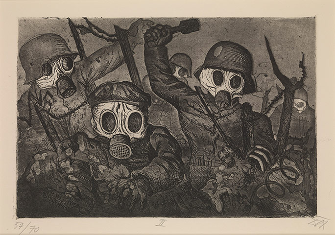 Death: Shock Troops Advance Under Gas by Otto Dix