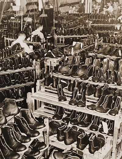Art of Arrangement: 2,000,000 Pairs of Service Boots in the Making, 1939