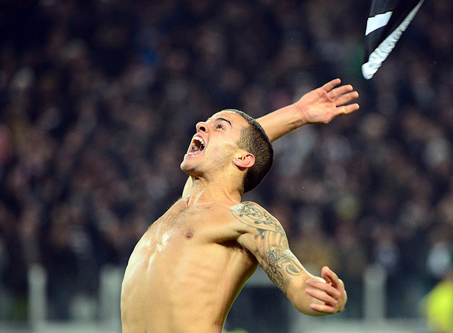 tues champs league 3: Juventus' forward Sebastian Giovinco celebrates