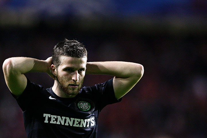 tuesday champs league 4: Celtic's Adam Matthews is dejected
