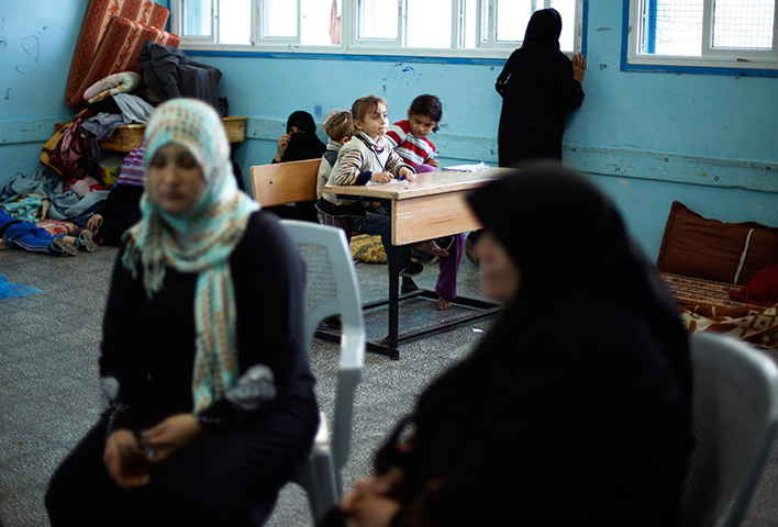 gaza conflict : UN-run school in Gaza City