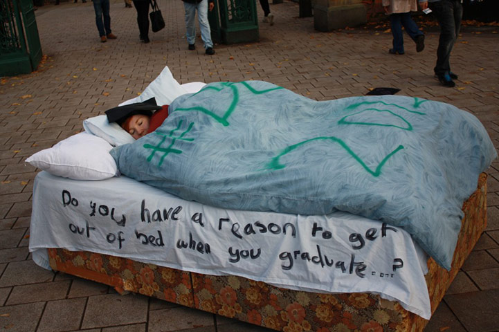 Demo 2012 student pics: Leeds Demo 2012 bed 