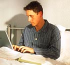 A man working from home