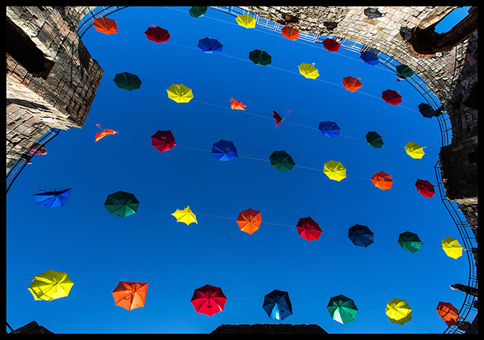 Your Pictures: Colour: The open hole where the roof used to be in Clifford's Tower in York