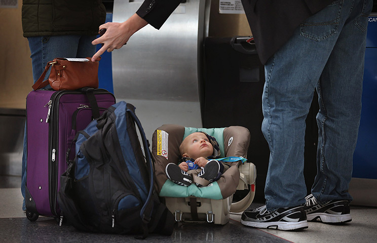 24 hours: Chicago, Ilinois, US: A seven-month-old baby travels