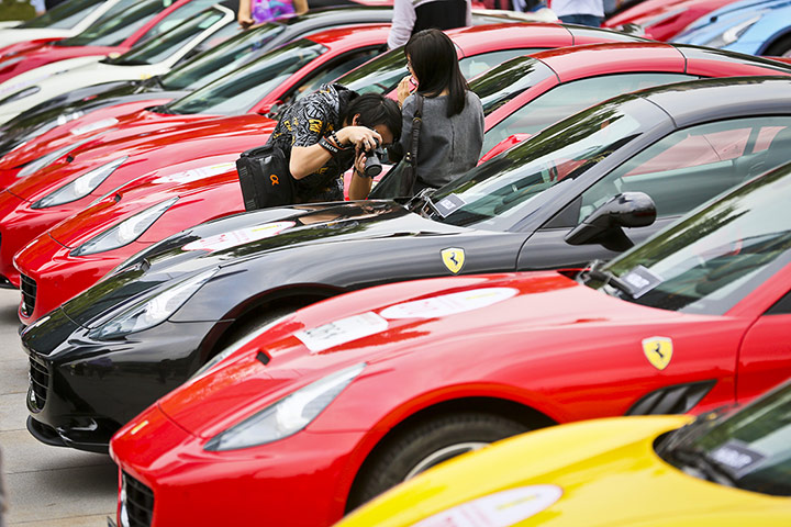 24 hours in pictures: Ferrari cars festival, China