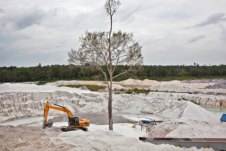 Tin Mining: PT Timah tin ore mine in Nudur, Bangka