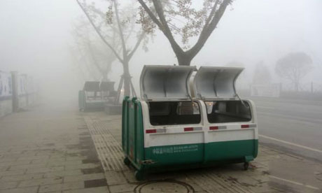 The bin in China where the bodies of the five boys were discovered