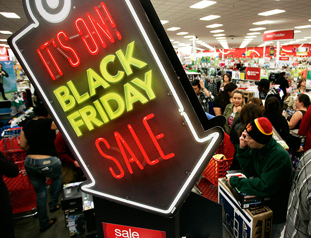 Black Friday: Burbank, California: People shop at Target on Thanksgiving Day