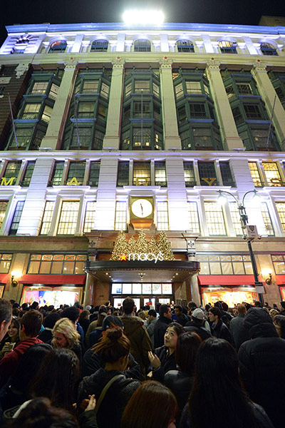 Black Friday: New York: Crowds gather outside Macy's department store
